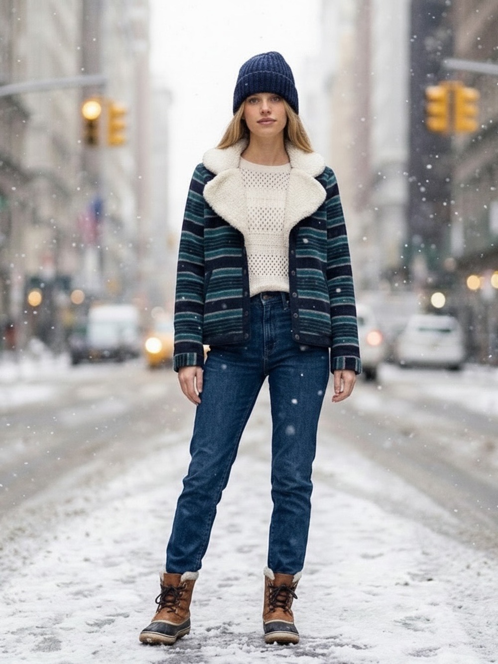 Hurley Sherpa Lined Striped Jacket Small Blue Button Front Coat